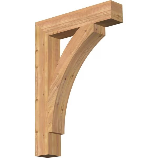 Thorton Block Smooth Bracket, Western Red Cedar, 5 1/2